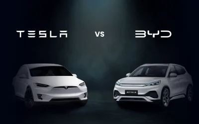 Tesla vs BYD: Disputa acirrada no mercado de EVs